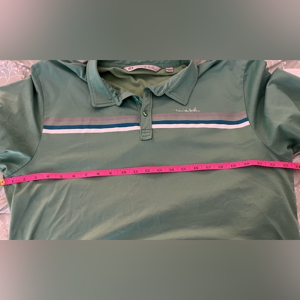 Travis Mathew Men’s Green Cotton Blend Polo Golf Casual Shirt w/Logo: Size XL - Picture 9 of 10
